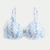 Geripptes Bikini-Oberteil mit Bügeln und tiefem Ausschnitt Geripptes Bikini-Oberteil mit Bügeln und tiefem Ausschnitt