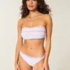 Gesmokte Taille, hoch geschnittene Cheekiest-Bikinihose
