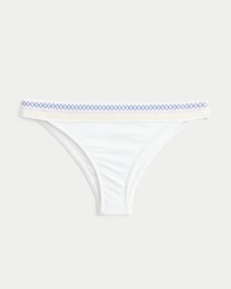Gesmokte Taille, hoch geschnittene Cheekiest-Bikinihose