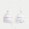 Gesmoktes Neckholder-Triangel-Bikini-Oberteil Gesmoktes Neckholder-Triangel-Bikini-Oberteil