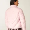 Gesteppte Pufferjacke mit Reißverschluss und Herz