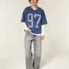 Gewaschene graue Baggy-Jeans Gewaschene graue Baggy-Jeans