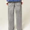 Gewaschene graue Baggy-Jeans Gewaschene graue Baggy-Jeans