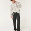 Gewaschene schwarze Baggy-Cargohose Gewaschene schwarze Baggy-Cargohose
