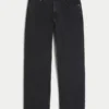 Gewaschene schwarze Baggy-Jeans Gewaschene schwarze Baggy-Jeans