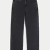 Gewaschene schwarze Baggy-Jeans Gewaschene schwarze Baggy-Jeans