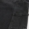 Gewaschene schwarze Baggy-Jeans im Painter-Stil Gewaschene schwarze Baggy-Jeans im Painter-Stil