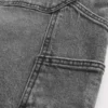 Gewaschene schwarze Denim-Baggy-Malershorts Gewaschene schwarze Denim-Baggy-Malershorts