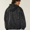 Gewaschene schwarze Denim-Skaterjacke Gewaschene schwarze Denim-Skaterjacke