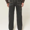 Gewaschene schwarze Loose Painter Jeans Gewaschene schwarze Loose Painter Jeans