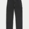 Gewaschene schwarze Loose Painter Jeans Gewaschene schwarze Loose Painter Jeans
