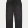 Gewaschene schwarze Skater-Baggy-Jeans mit Schlangenprint Gewaschene schwarze Skater-Baggy-Jeans mit Schlangenprint