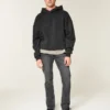 Gewaschene schwarze Slim-Fit-Jeans Gewaschene schwarze Slim-Fit-Jeans