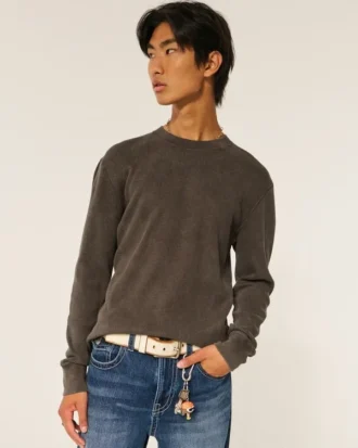 Gewaschenes Thermal-Crew-Shirt