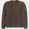 Gewaschenes Thermal-Crew-Shirt Gewaschenes Thermal-Crew-Shirt