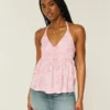 Gewebtes Babydoll-Oberteil mit Neckholder Gewebtes Babydoll-Oberteil mit Neckholder