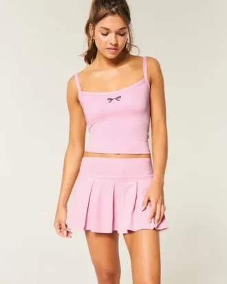 Gilly Hicks Active Plisseerock mit tiefem Bund