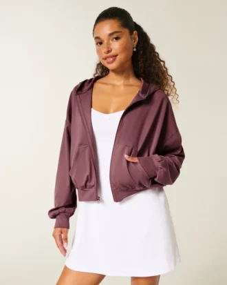 Gilly Hicks Active Recharge Easy Zip-Up Hoodie