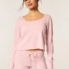 Gilly Hicks Always Cozy Waffle Langarm-Shirt mit Rundhalsausschnitt Gilly Hicks Always Cozy Waffle Langarm-Shirt mit Rundhalsausschnitt
