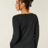 Gilly Hicks Always Cozy Waffle Langarm-Shirt mit Rundhalsausschnitt Gilly Hicks Always Cozy Waffle Langarm-Shirt mit Rundhalsausschnitt