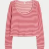 Gilly Hicks Always Cozy Waffle Langarm-Shirt mit Rundhalsausschnitt Gilly Hicks Always Cozy Waffle Langarm-Shirt mit Rundhalsausschnitt