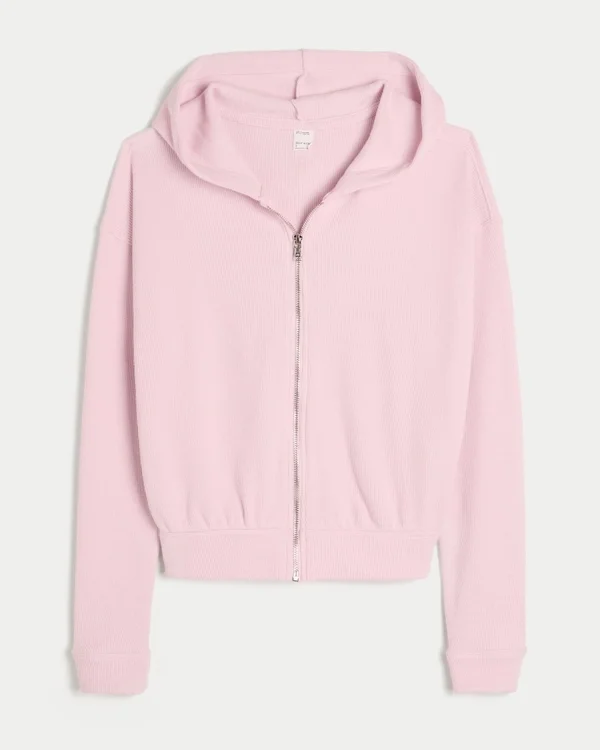 Gilly Hicks Always Cozy Waffle Zip-Up Hoodie Gilly Hicks Always Cozy Waffle Zip-Up Hoodie