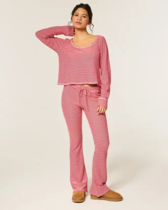 Gilly Hicks Bequeme Waffel-Bootcut-Hose