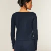 Gilly Hicks Bequemes Langarm-Shirt mit Waffelmuster und Rundhalsausschnitt Gilly Hicks Bequemes Langarm-Shirt mit Waffelmuster und Rundhalsausschnitt