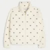 Gilly Hicks Besticktes Sherpa-Sweatshirt mit Reißverschluss Gilly Hicks Besticktes Sherpa-Sweatshirt mit Reißverschluss