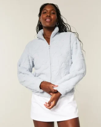 Gilly Hicks Sherpa-Sweatshirt mit Reißverschluss