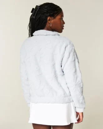 Gilly Hicks Sherpa-Sweatshirt mit Reißverschluss