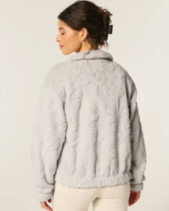 Gilly Hicks Sherpa-Sweatshirt mit Reißverschluss