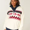 Gilly Hicks Sherpa-Sweatshirt mit Viertelreißverschluss Gilly Hicks Sherpa-Sweatshirt mit Viertelreißverschluss