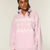 Gilly Hicks Sherpa-Sweatshirt mit Viertelreißverschluss Gilly Hicks Sherpa-Sweatshirt mit Viertelreißverschluss