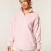 Gilly Hicks Sherpa-Sweatshirt mit Viertelreißverschluss Gilly Hicks Sherpa-Sweatshirt mit Viertelreißverschluss