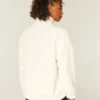 Gilly Hicks Sherpa-Sweatshirt mit Viertelreißverschluss Gilly Hicks Sherpa-Sweatshirt mit Viertelreißverschluss