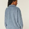 Gilly Hicks Sherpa-Sweatshirt mit Viertelreißverschluss