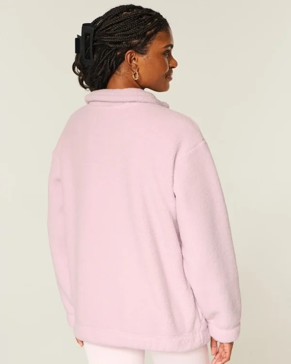 Gilly Hicks Sherpa-Sweatshirt mit Viertelreißverschluss Gilly Hicks Sherpa-Sweatshirt mit Viertelreißverschluss
