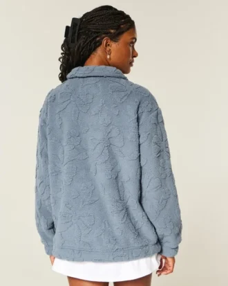 Gilly Hicks Sherpa-Sweatshirt mit Viertelreißverschluss Gilly Hicks Sherpa-Sweatshirt mit Viertelreißverschluss