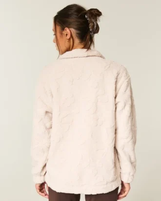 Gilly Hicks Sherpa-Sweatshirt mit Viertelreißverschluss