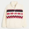 Gilly Hicks Sherpa-Sweatshirt mit Viertelreißverschluss Gilly Hicks Sherpa-Sweatshirt mit Viertelreißverschluss