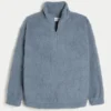 Gilly Hicks Sherpa-Sweatshirt mit Viertelreißverschluss
