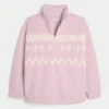 Gilly Hicks Sherpa-Sweatshirt mit Viertelreißverschluss Gilly Hicks Sherpa-Sweatshirt mit Viertelreißverschluss
