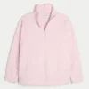 Gilly Hicks Sherpa-Sweatshirt mit Viertelreißverschluss Gilly Hicks Sherpa-Sweatshirt mit Viertelreißverschluss