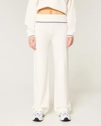 Gilly Hicks Strickhose mit umgeschlagenem Bund und geradem Bein