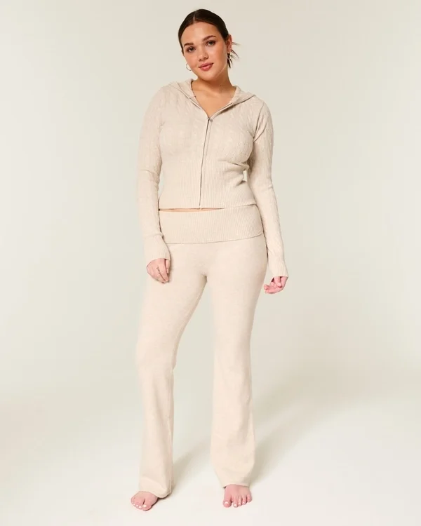 Gilly Hicks Sweater-Knit Foldover Bootcut Pants Gilly Hicks Sweater-Knit Foldover Bootcut Pants