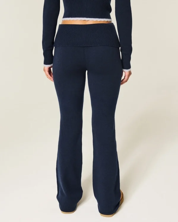 Gilly Hicks Sweater-Knit Foldover Bootcut Pants Gilly Hicks Sweater-Knit Foldover Bootcut Pants