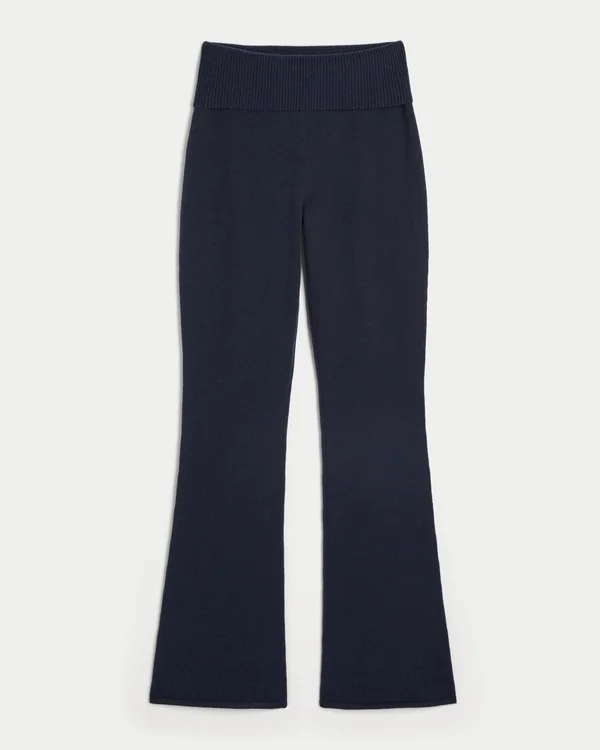 Gilly Hicks Sweater-Knit Foldover Bootcut Pants Gilly Hicks Sweater-Knit Foldover Bootcut Pants