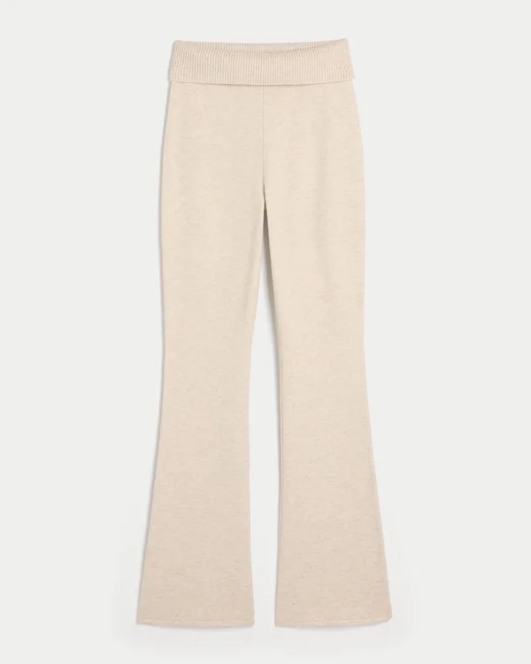 Gilly Hicks Sweater-Knit Foldover Bootcut Pants Gilly Hicks Sweater-Knit Foldover Bootcut Pants