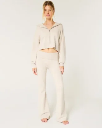 Gilly Hicks Sweater-Strickhose mit umgeschlagenem Bund und ausgestelltem Bein